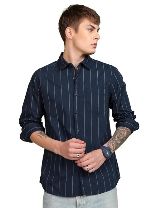 Mens Striped Slim Fit Shirt